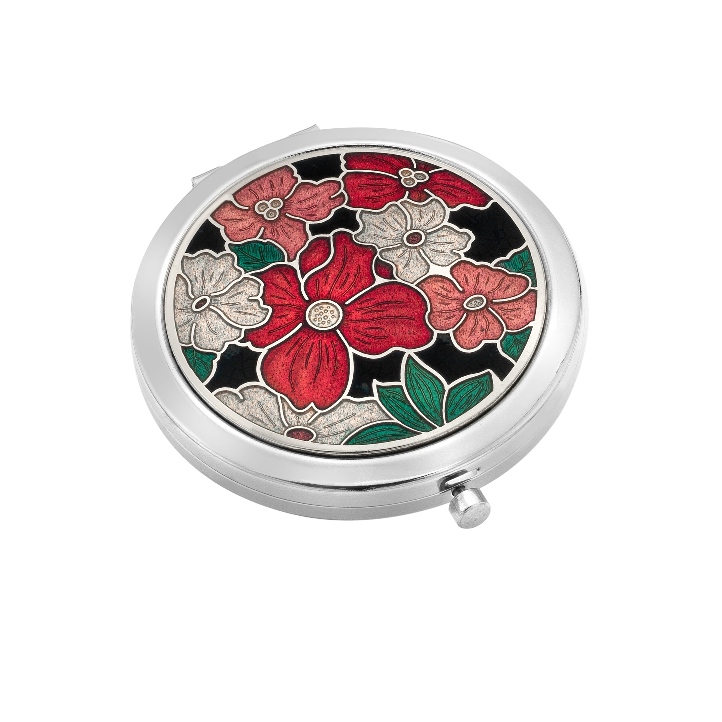 Multi Flower Enamel Compact Mirror